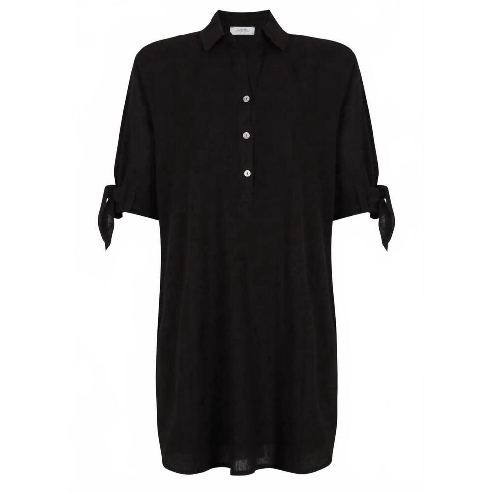 NEW SECRET LANGUAGE women's sherv tunic mini dress in black